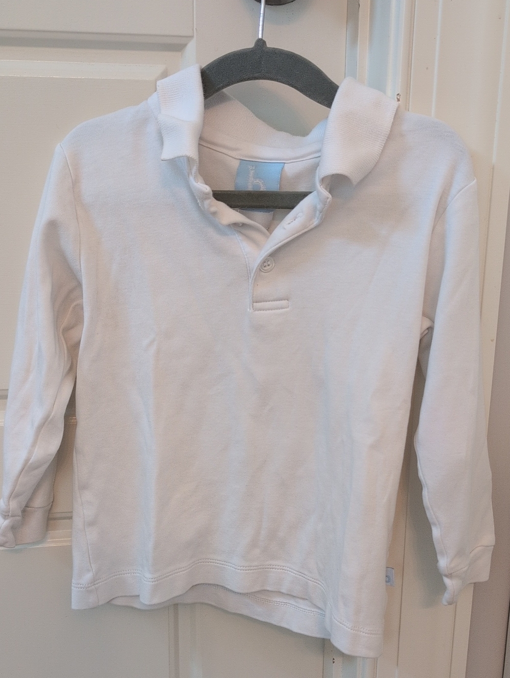 bella bliss White Long-Sleeve Polo - 3T